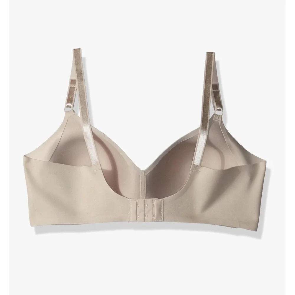 NWT-Warner's Simply Perfect Bra Beige 34C Wire-free Adjustable Straps Padded Cup - Picture 2 of 4